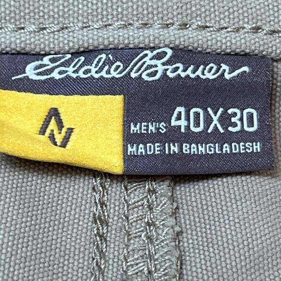 Eddie Bauer Men's Tan Chino Pull On Athleisure Hiking Pants 40x30 - Picture 3 of 7